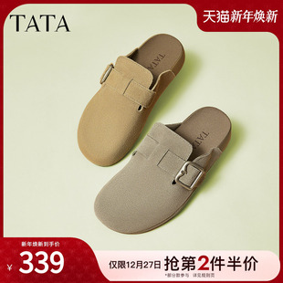 女春季 穆勒单鞋 新款 女鞋 CGW03AH5 休闲包头拖鞋 TATA他她复古勃肯鞋