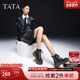 商场同款 时尚 休闲鞋 TATA他她靴子冬季 马丁靴女新款 短筒靴CES01DD4