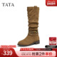 西部靴百搭时装 TATA他她长靴女2025冬季 新款 靴户外堆堆靴CKU01DG5