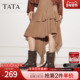 TATA他她女靴子2025冬季 粗跟西部靴CHL01DS5 休闲鞋 新款 通勤时尚