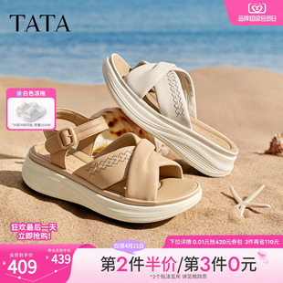 外穿百搭时尚 新款 2026夏季 CMM02BL6 休闲鞋 凉鞋 沙滩鞋 TATA他她女鞋