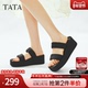 TATA他她休闲厚底拖鞋 CT401BT5 新款 女鞋 松糕外穿坡跟凉拖2025夏季