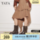 休闲鞋 通勤时尚 粗跟西部靴CHL01DS5 新款 TATA他她女靴子2025冬季