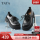 TATA他她布洛克厚底鞋 CMB02AM6 圆头牛津鞋 小皮鞋 女黑色百搭JK鞋