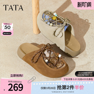 新款 拖鞋 一脚蹬厚底凉拖鞋 勃肯鞋 4UA01CH5 外穿休闲鞋 TATA他她女鞋