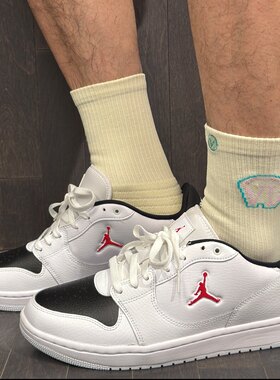 Jordan COURT CONNECT男款白红舒适贴合低帮复古篮球鞋IQ5698-101