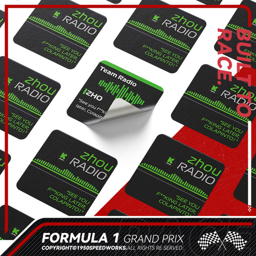 「F1反光车贴」24周冠宇see you later车贴车队反光贴纸F1周边