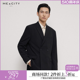 新款 纯色轻熟商务休闲英伦风黑色西装 春季 MECITY男装 男536476