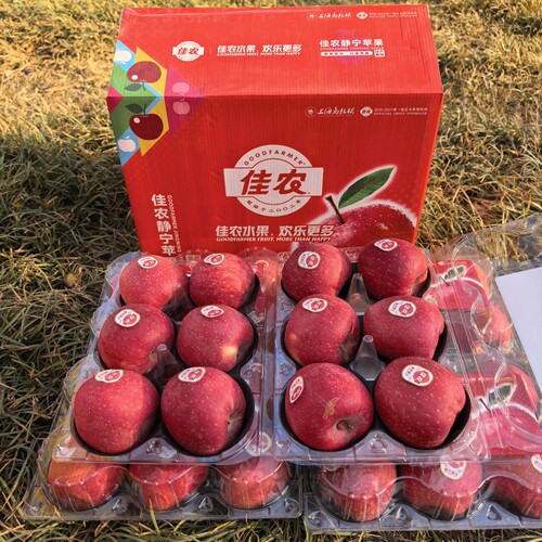 佳农静宁苹果高原红富士脆甜多汁