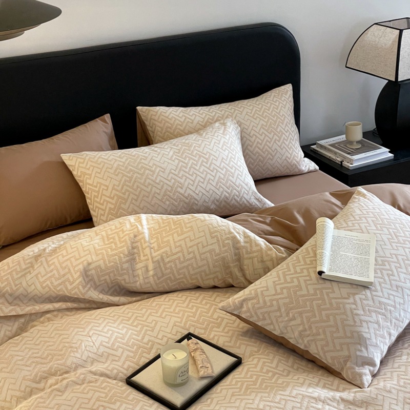 高级感全棉双层纱四件套纯棉纱布