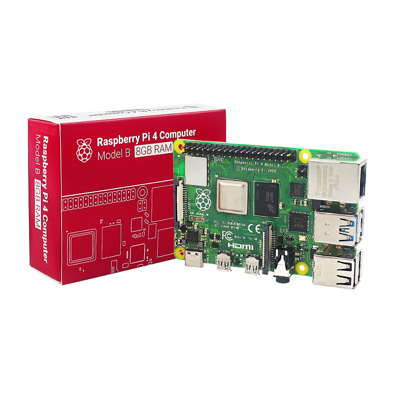 树莓派4B Raspberry Pi 4代B开发板AI人工智能电脑python套件8GB