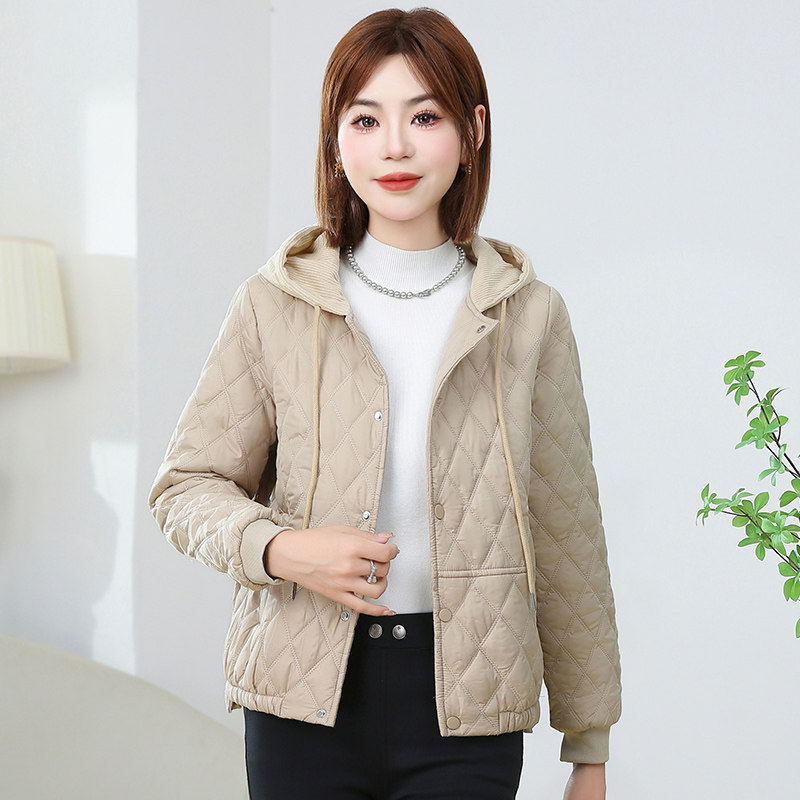短款轻薄棉服冬季新款2025时尚连帽小个子外套百搭休闲棉衣棉袄女