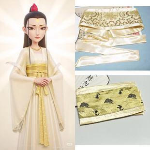 鹤童cos腰封古风金色腰封原创腰封哪吒2cos哪吒之魔童闹海纯手工