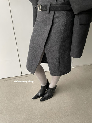 收腰半身裙显瘦百搭a字裙子