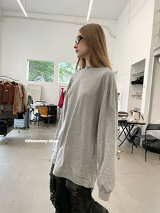 简约宽松圆领内搭上衣 长袖 T恤女2023秋季 00NEW THESUMEY