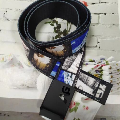 AG滑雪腰带印花彩色单板雪裤帆布皮带