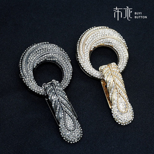 夹子裘皮领扣貂皮搭扣纽扣皮草