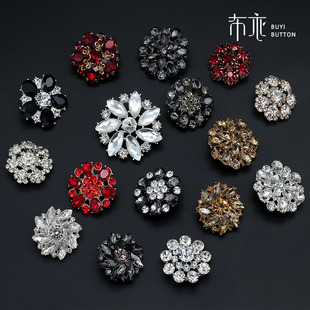 外套大衣水钻钮扣纽扣装 连衣裙子小西装 饰圆扣子 衬衫 小香风夏装