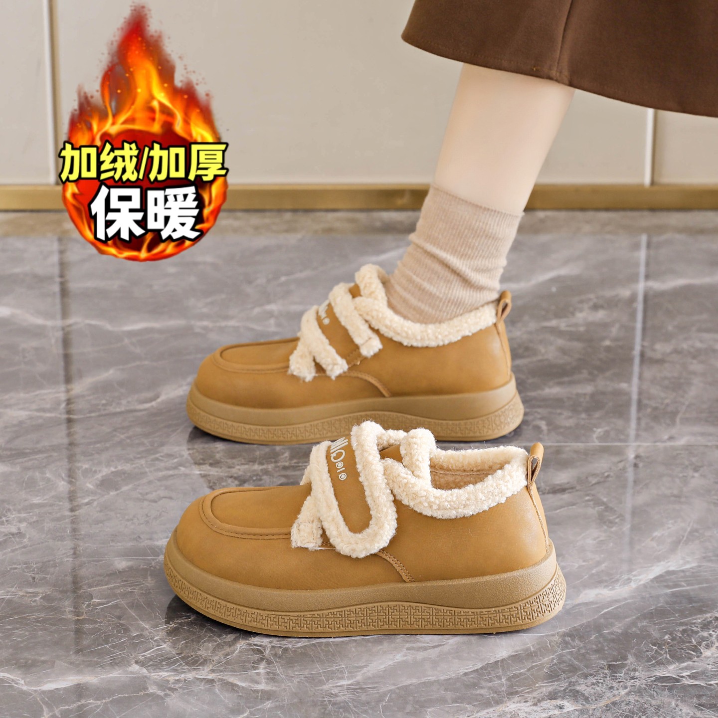 雪地靴34码乐福小皮鞋