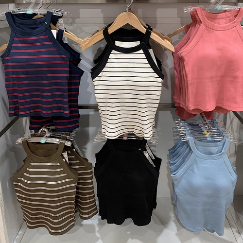辣妹风带胸垫百搭遮副乳短背心