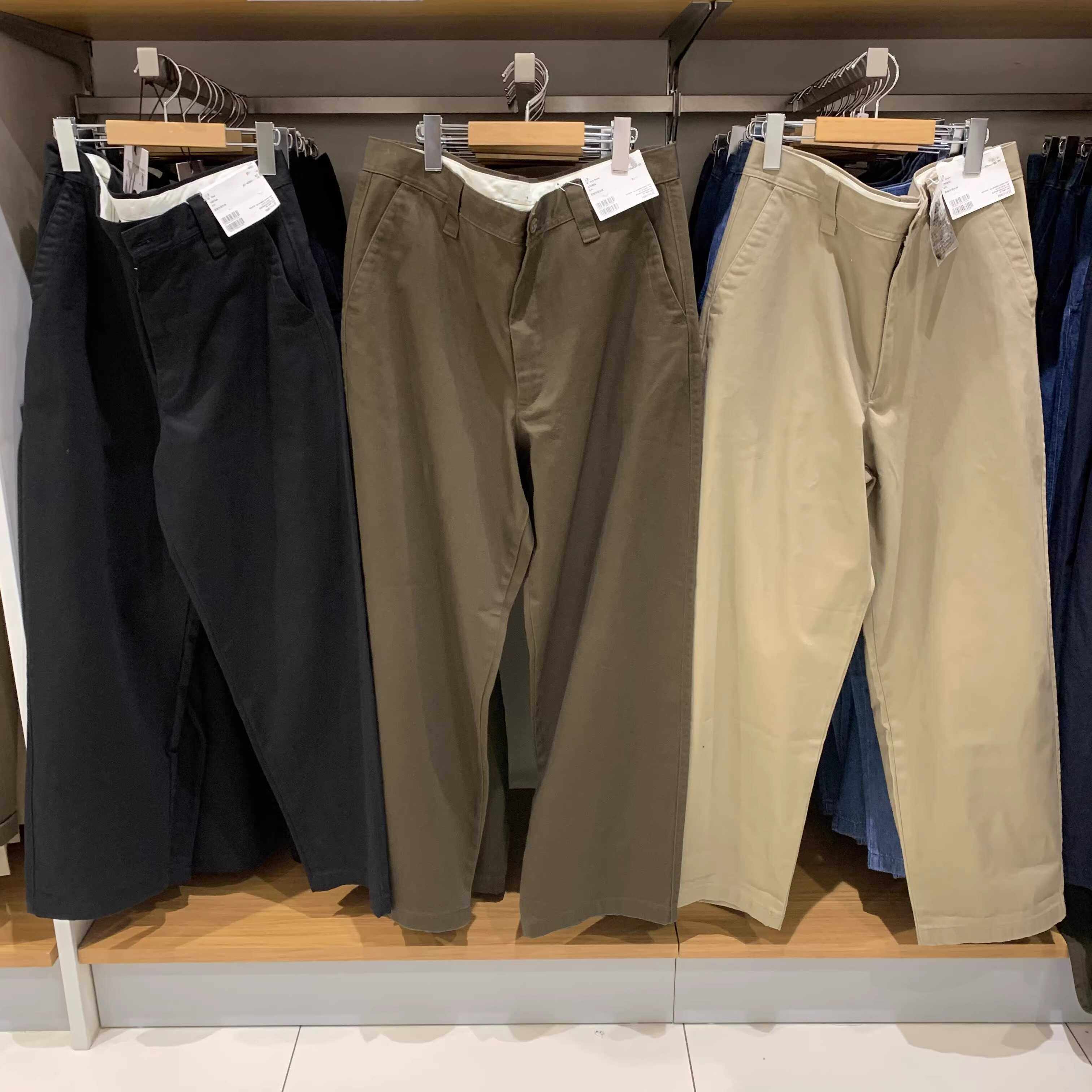 试衣间休闲廓形秋季长裤男装宽腿