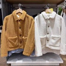 秋冬新款试衣间同款女装防风摇粒绒夹克翻领保暖短款外套 449758
