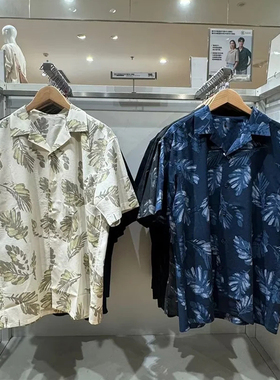 夏季新款男装女装印花莫代尔棉短袖衬衫 467512 467120 467513