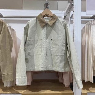 秋季 翻领工装 试衣间新款 拉链短外套茄克 夹克休闲上衣 女装 479208