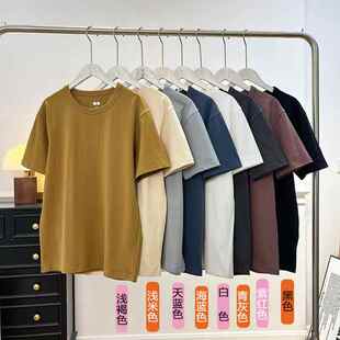 475356 夏季男装女装合作款正肩大师T圆领T恤短袖纯棉打底衫
