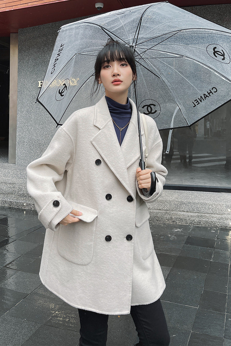 【新款-货源充足】双排扣双面羊绒大衣270-2265-P255控358,女装毛呢外套,浙宝270