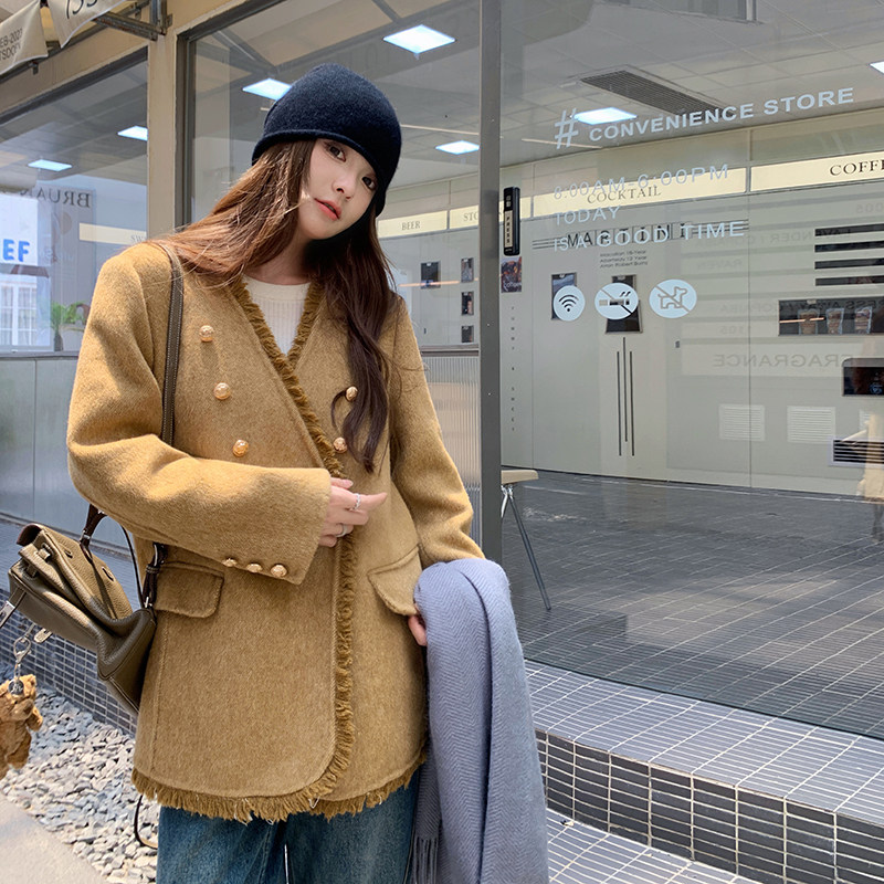 【现货】小香风双面毛呢大衣270-8973P225控328,女装毛呢外套,浙宝270