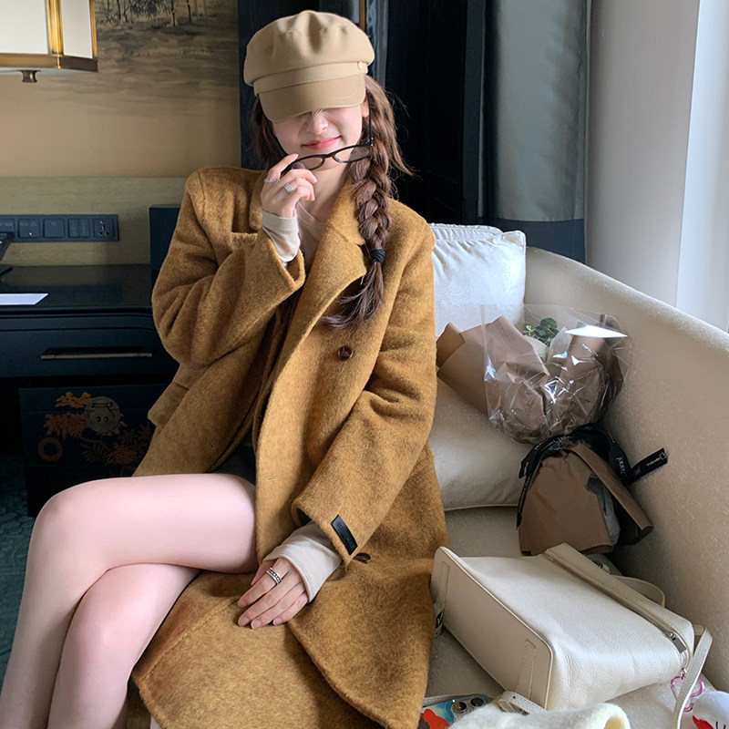 【现货】高级感两件套双面毛呢大衣270-8970P295控418,女装毛呢外套,浙宝270