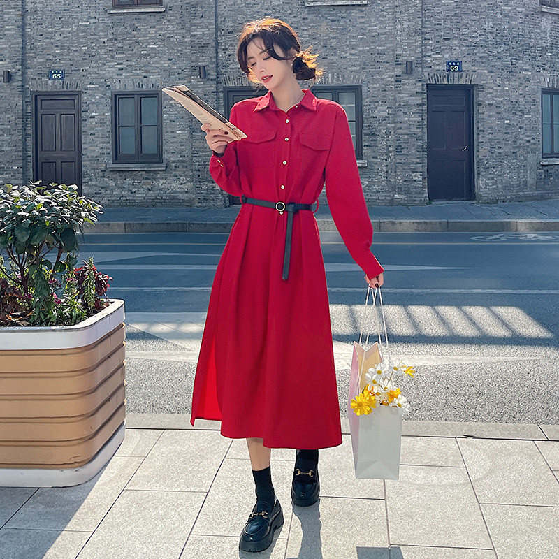 出货中衬衫式连衣裙270-2303，女装连衣裙，浙宝270