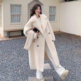 新款现货】中长款颗粒绒西装韩版宽松大衣270-7110P255控388，女装皮草，浙宝270