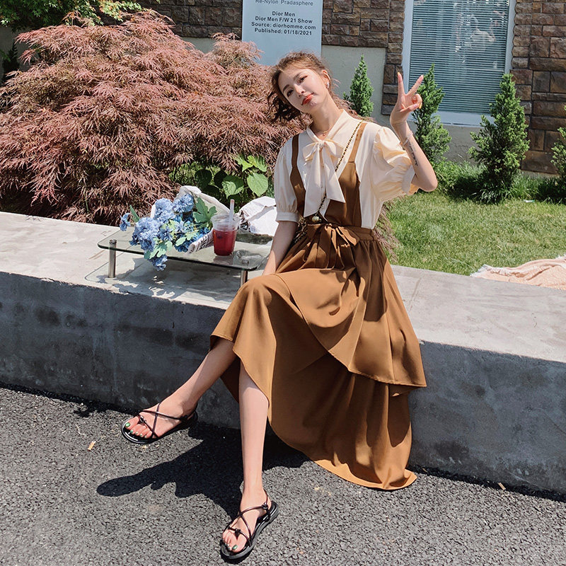 大货已出！！21夏季新款！！撞色假两件连衣裙312-F20-P115控168，女装连衣裙，浙宝270