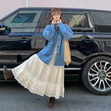 【2026新款现货】蓝色时尚鹿皮绒外套270-7201P155控248，女装短外套，浙宝270