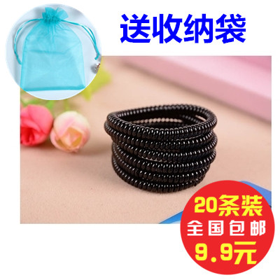 不勒发电话线发圈橡皮筋细款头饰