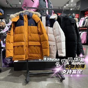 李宁中长款 80%鸭绒保暖宽松连帽外套AYMV341 羽绒服男子2025冬季