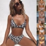 2019 INS Explosive Áo tắm Leopard Snake High Eo Ladies Bikini Bộ bikini mới - Bikinis bộ đồ bơi nữ