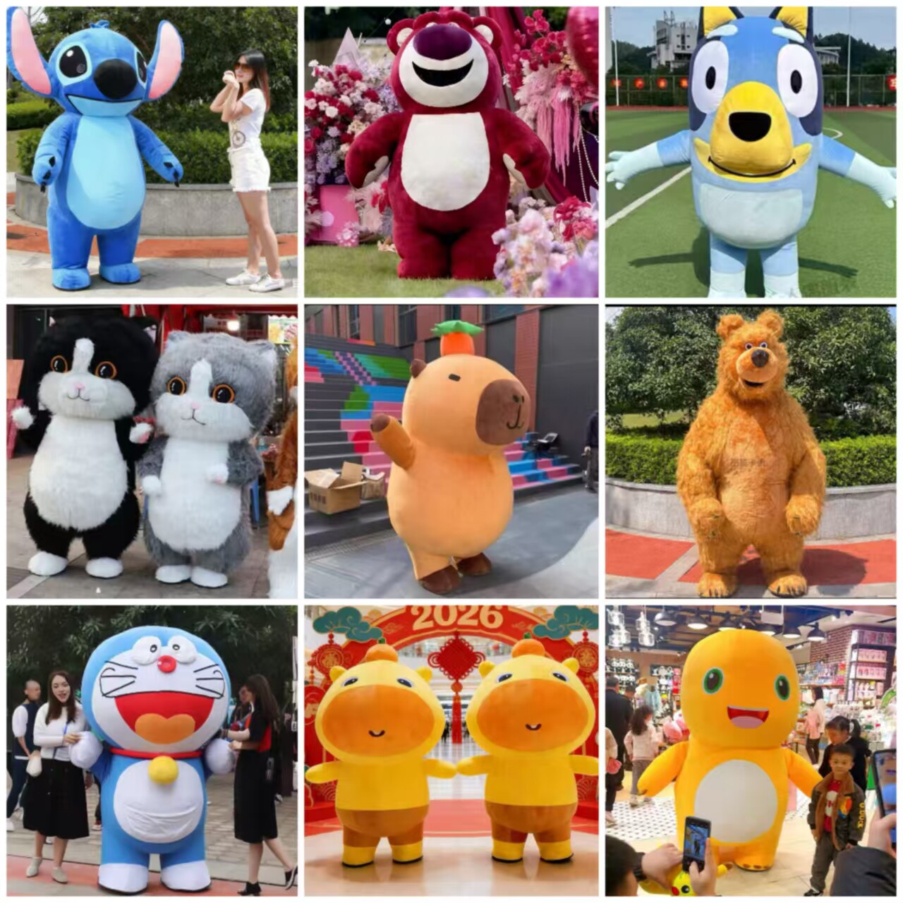 卡通人物充气人偶服COS道具图片
