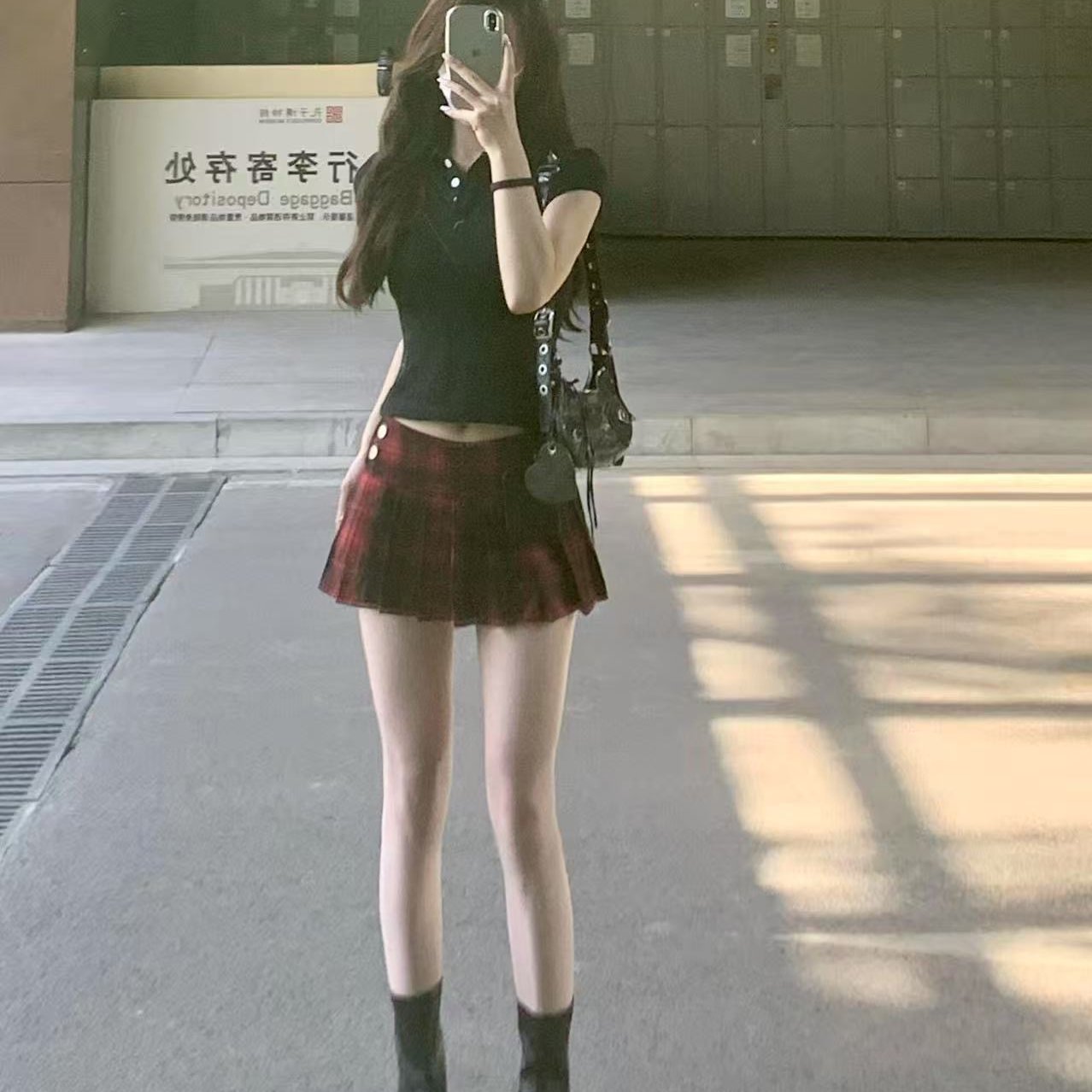夏装搭配一整套轻熟御姐小个子美式甜辣风设计感上衣裙子两件套装