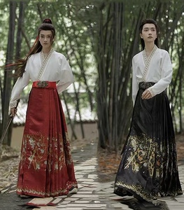 唐韵【巾帼】原创汉服马面裙织金妆花男女款套装多色情侣女飞机袖