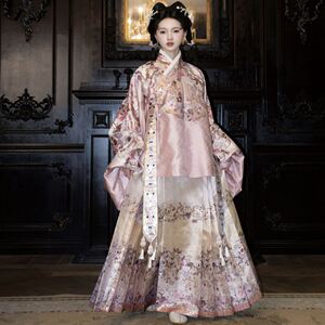原创【福禄今安】大明贵女织金妆花明制汉服立领重工交领四季仙气