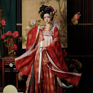 唐制汉服盛唐公主齐胸原创春秋款