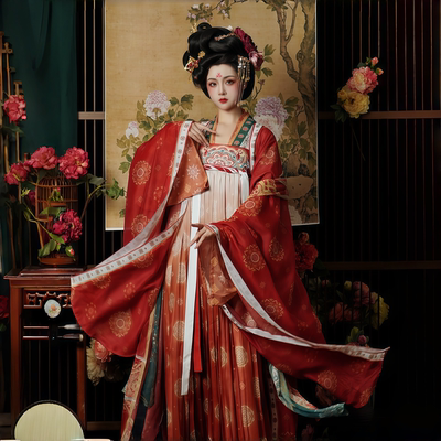 唐制汉服盛唐公主齐胸原创春秋款