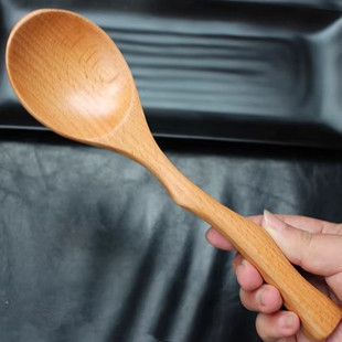 木质大汤勺长柄粥勺家用木制餐具火锅勺子盛稀饭勺公勺分菜勺 日式