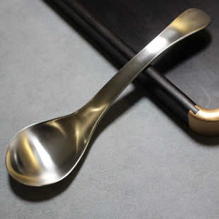 砂光加厚304不锈钢汤勺短柄分汤瓢家用厨房盛粥勺舀汤分菜勺汤壳