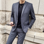 男加大码 西服套装 销售 上衣外套伴郎商务职业正装 小西装 男韩款 修身