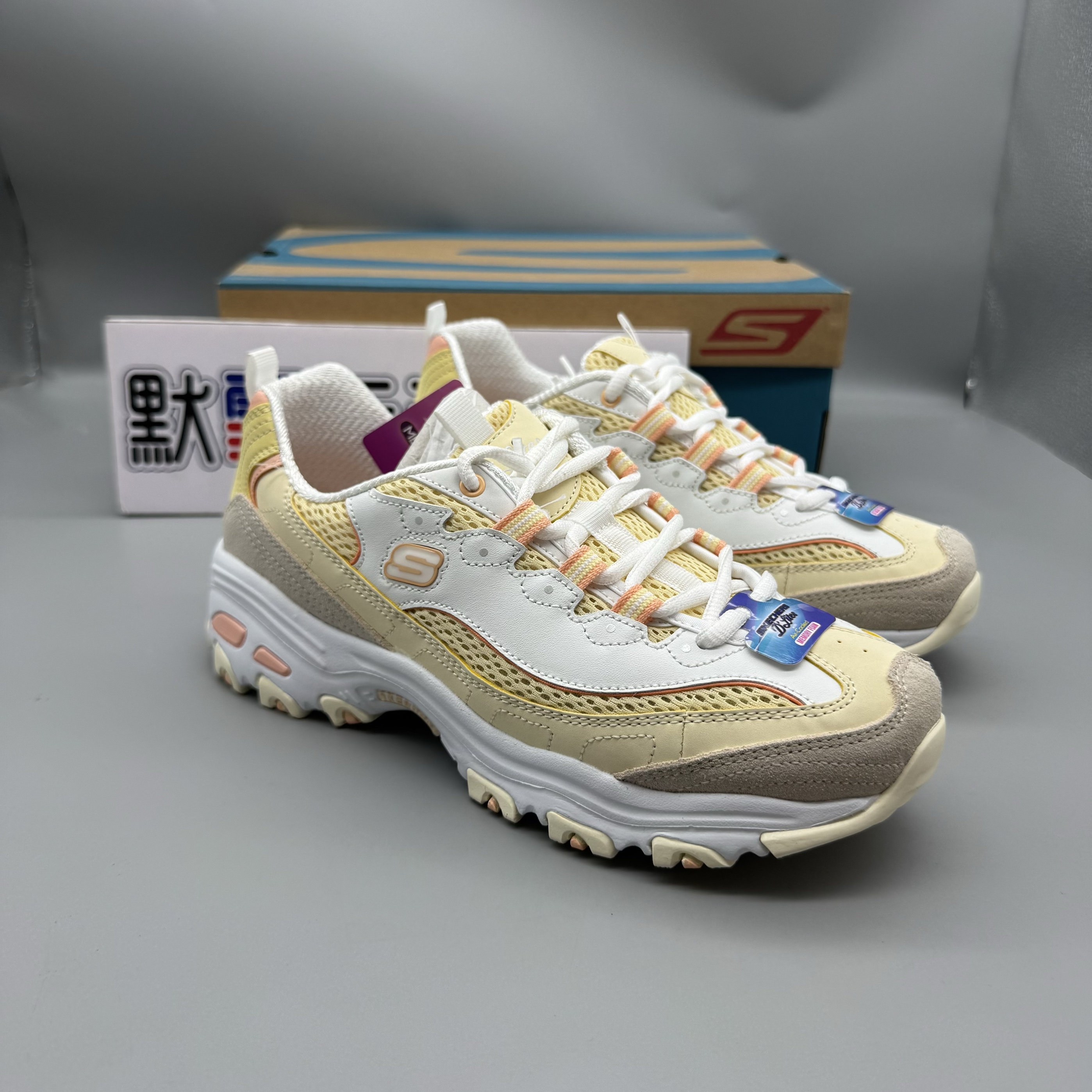 Skechers斯凯奇女鞋小冰熊拼色夏季亲子鞋老爹鞋熊猫运动鞋896209