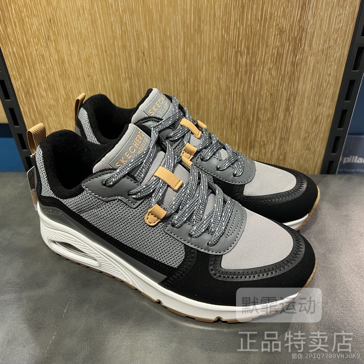 Skechers斯凯奇女鞋透气防滑缓震百搭厚底气垫休闲运动鞋155356